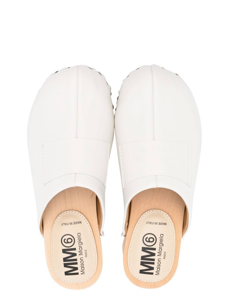 MM6 MAISON MARGIELA WOODEN CLOSED TOE CLOGS