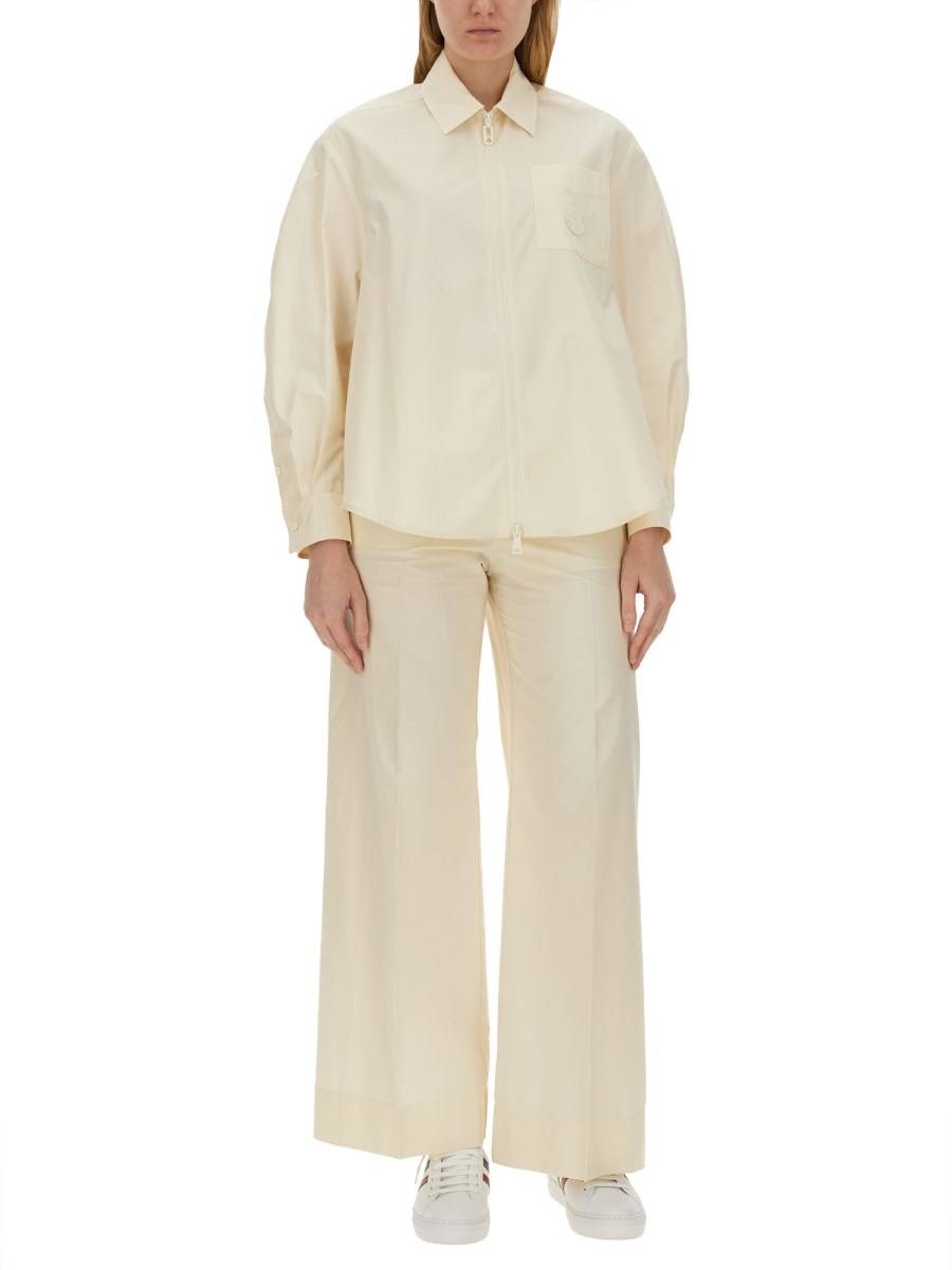 MONCLER CAMICIA IN POPELINE CON ZIP