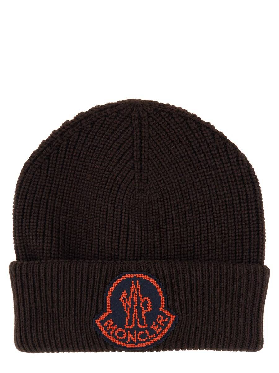 MONCLER CAPPELLO IN LANA CON LOGO
