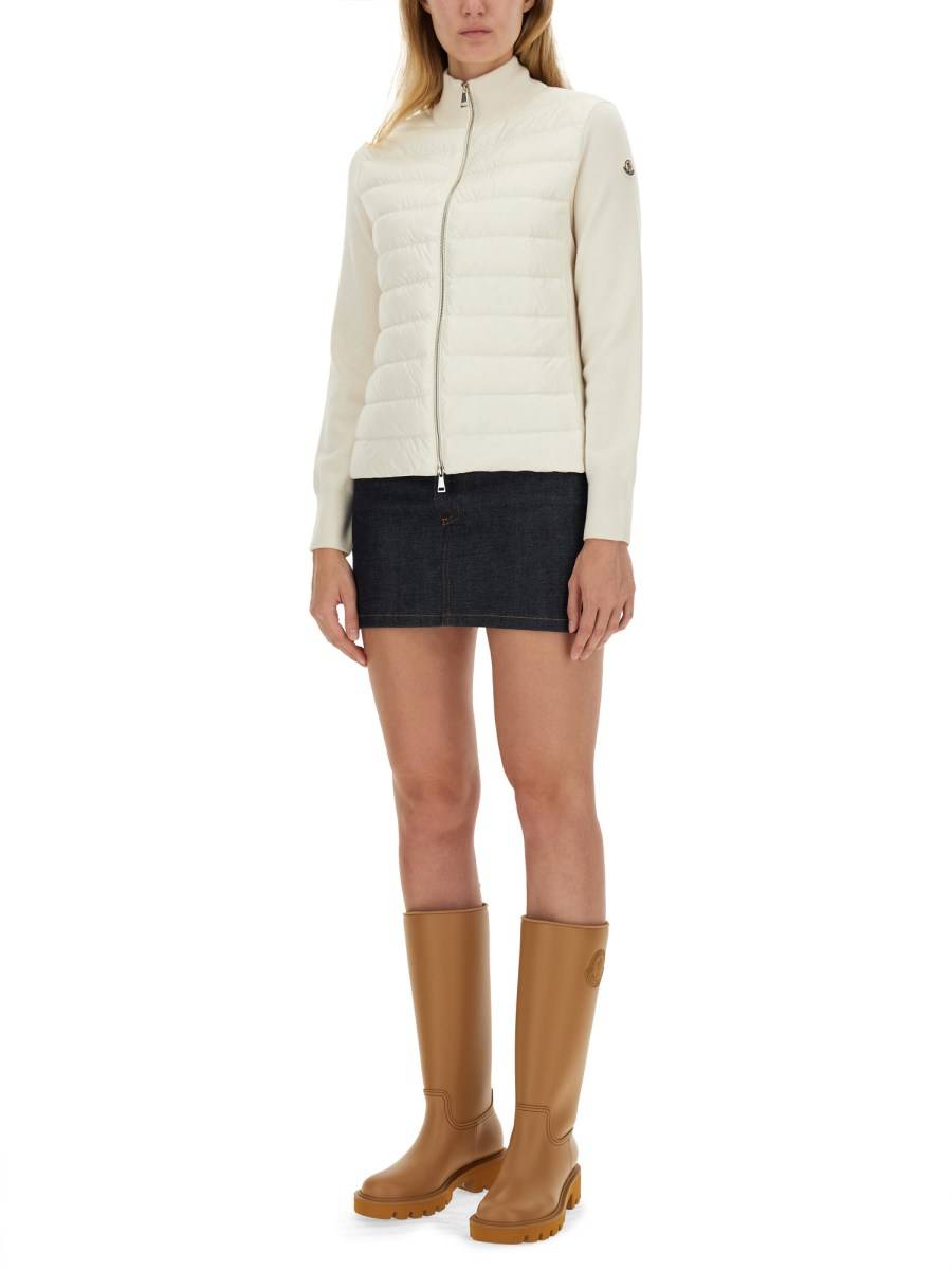 MONCLER CARDIGAN CON ZIP E LOGO