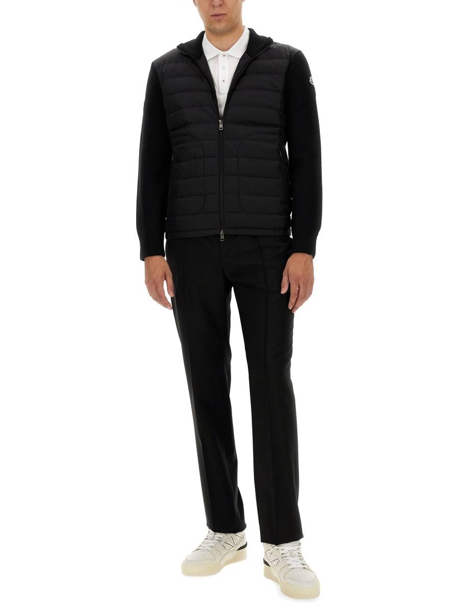 MONCLER CARDIGAN IMBOTTITO CON LOGO