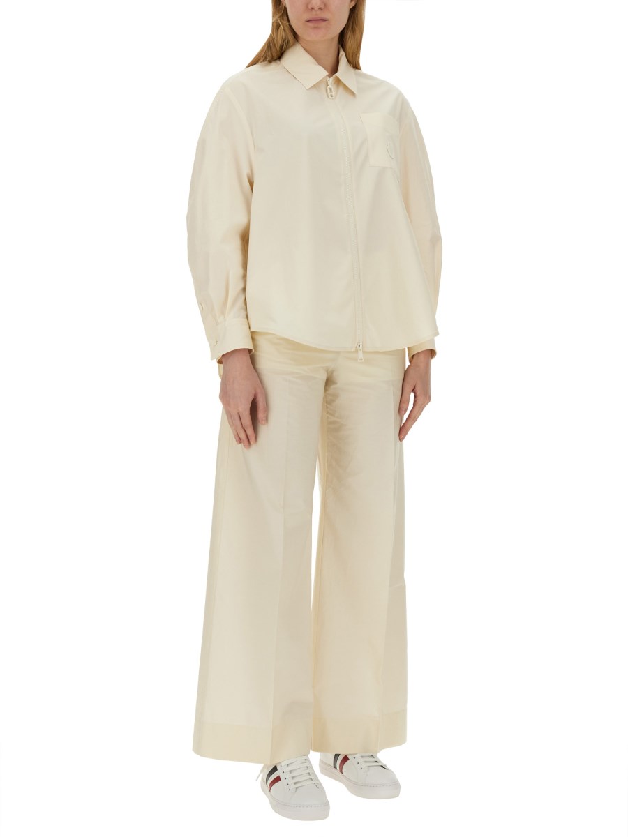 MONCLER PANTALONE IN POPELINE DI COTONE LEGGERO