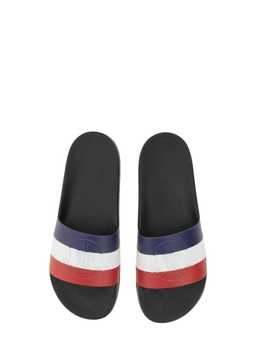 MONCLER SANDALO BASILE SLIDE IN GOMMA CON LOGO