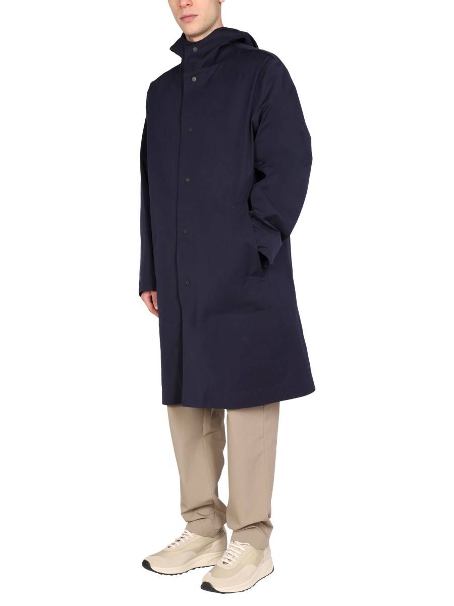 MONOBI TRENCH IN MISTO COTONE CON CAPPUCCIO