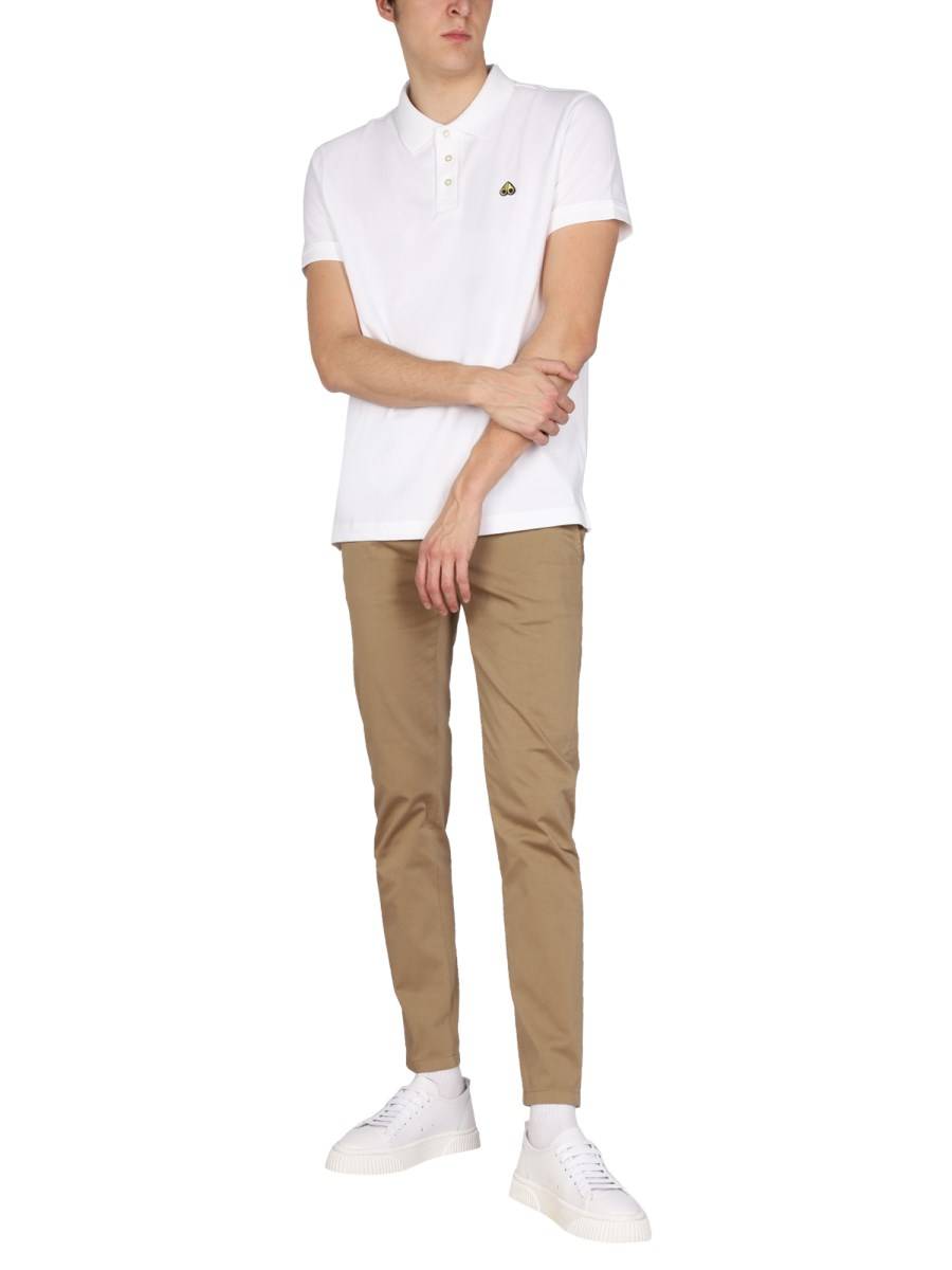 MOOSE KNUCKLES POLO IN PIQUE CON RICAMO LOGO