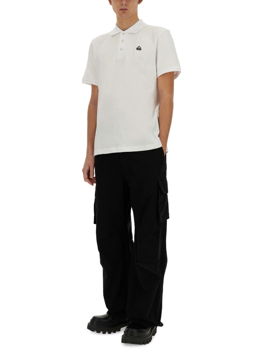 MOOSE KNUCKLES POLO IN PIQUE DI COTONE
