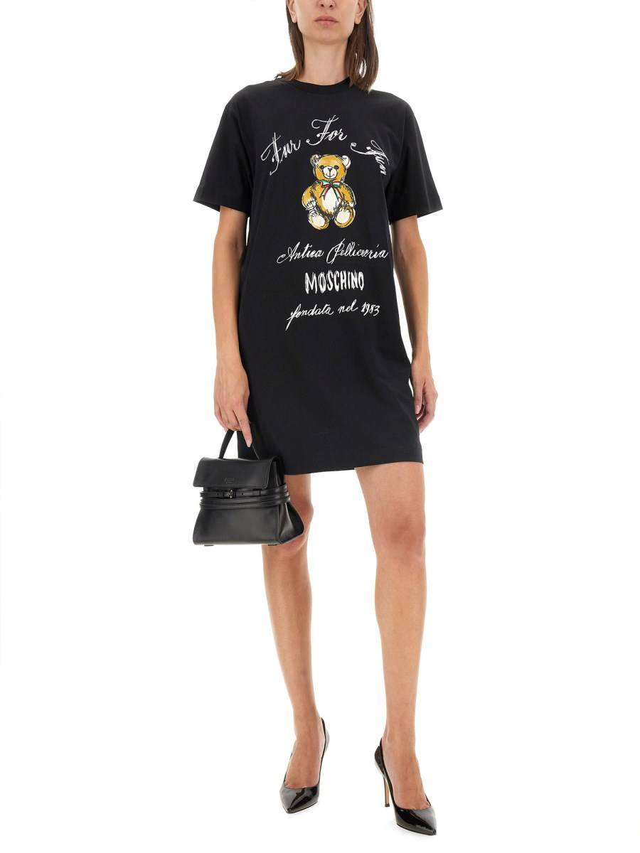 MOSCHINO ABITO IN COTONE CON LOGO