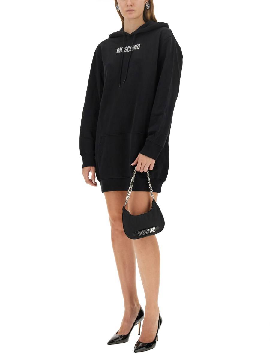 MOSCHINO ABITO IN FELPA DI COTONE CON LOGO