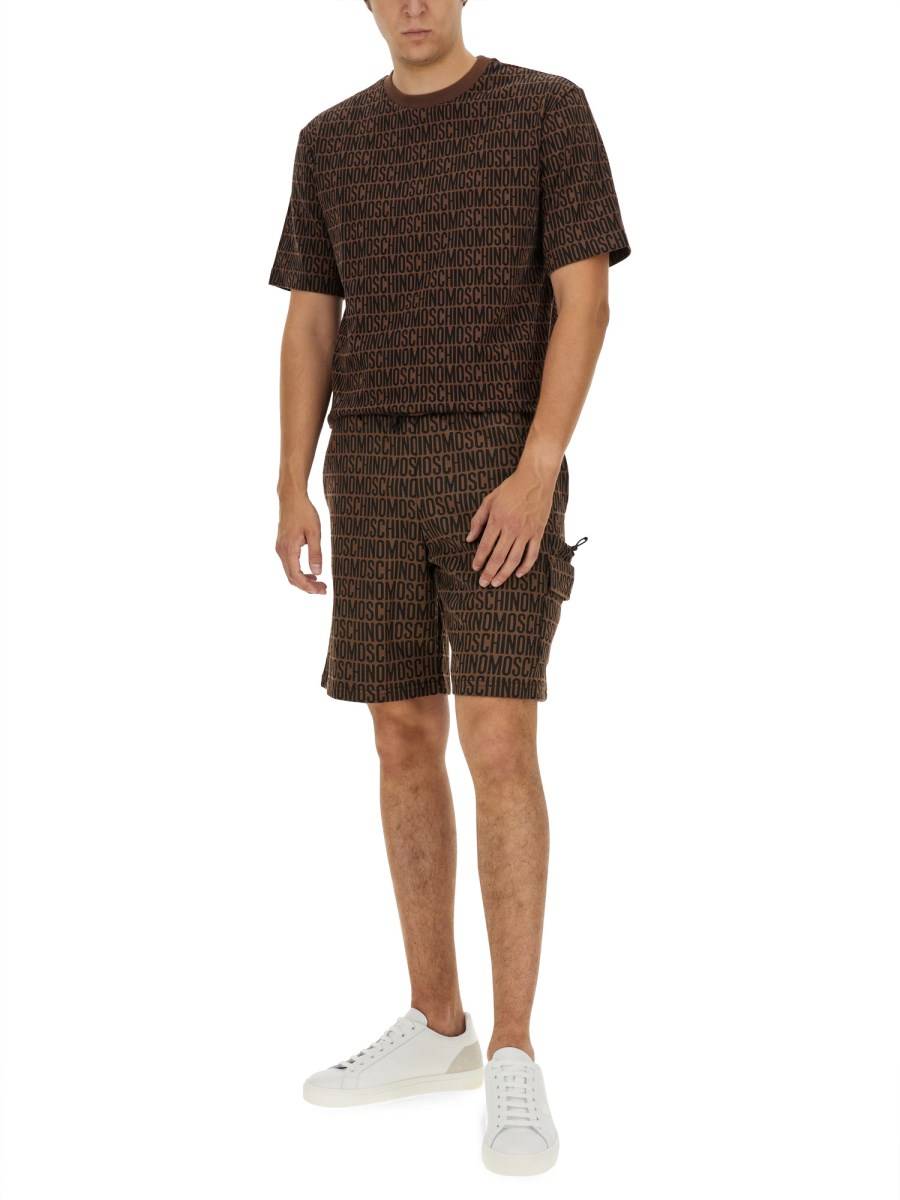 MOSCHINO BERMUDA IN FELPA CON LOGO
