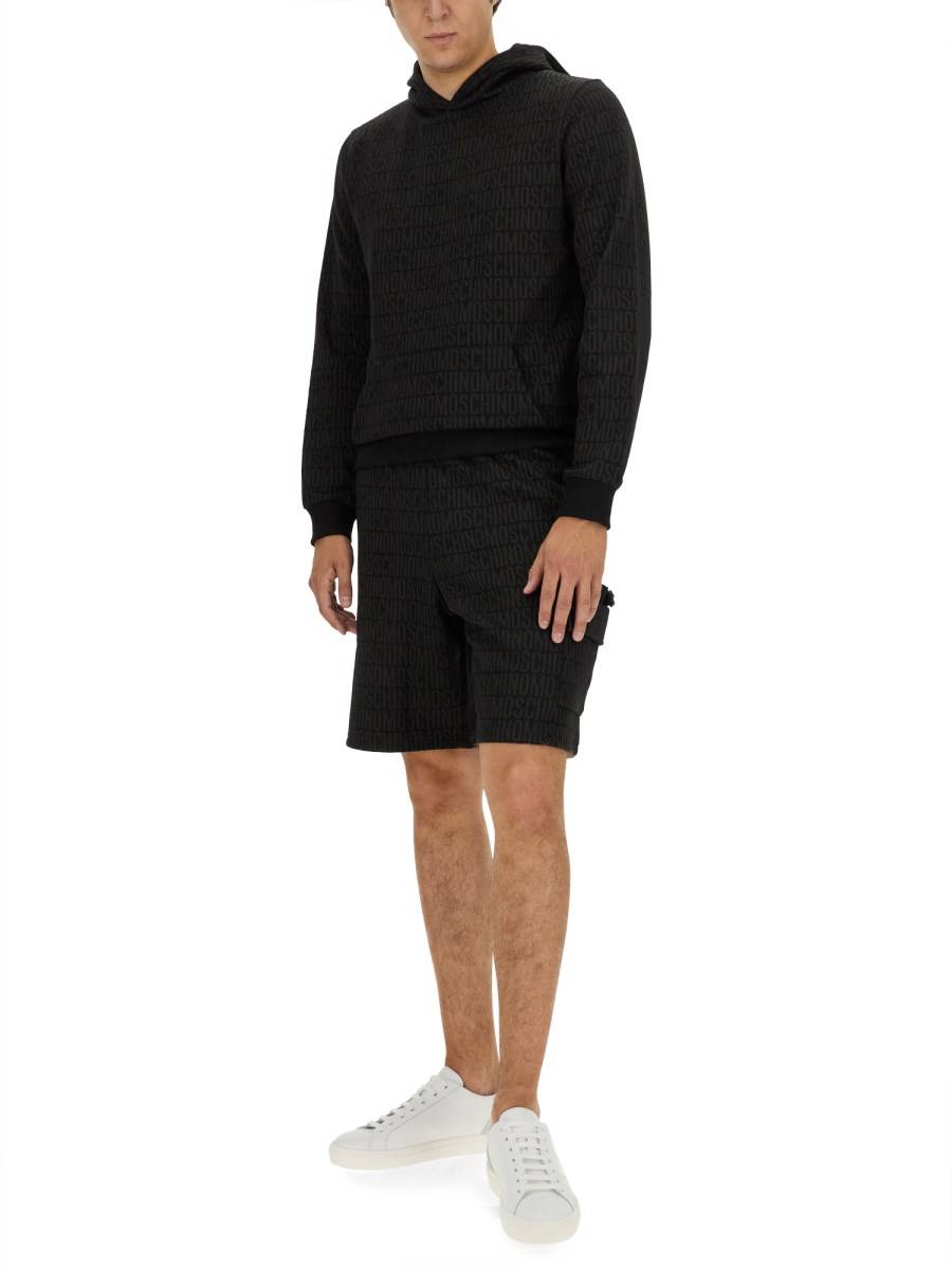 MOSCHINO BERMUDA IN FELPA CON LOGO