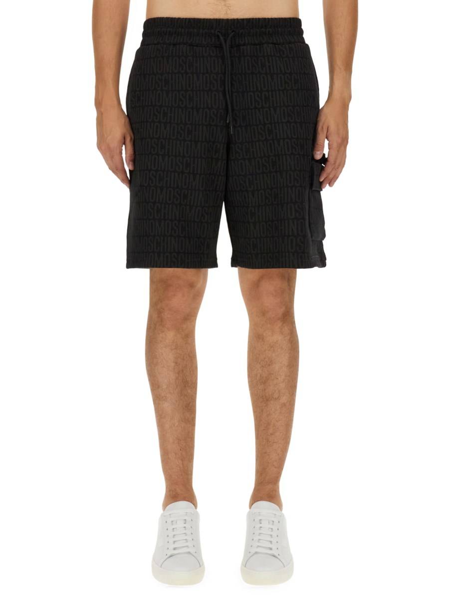 MOSCHINO BERMUDA IN FELPA CON LOGO