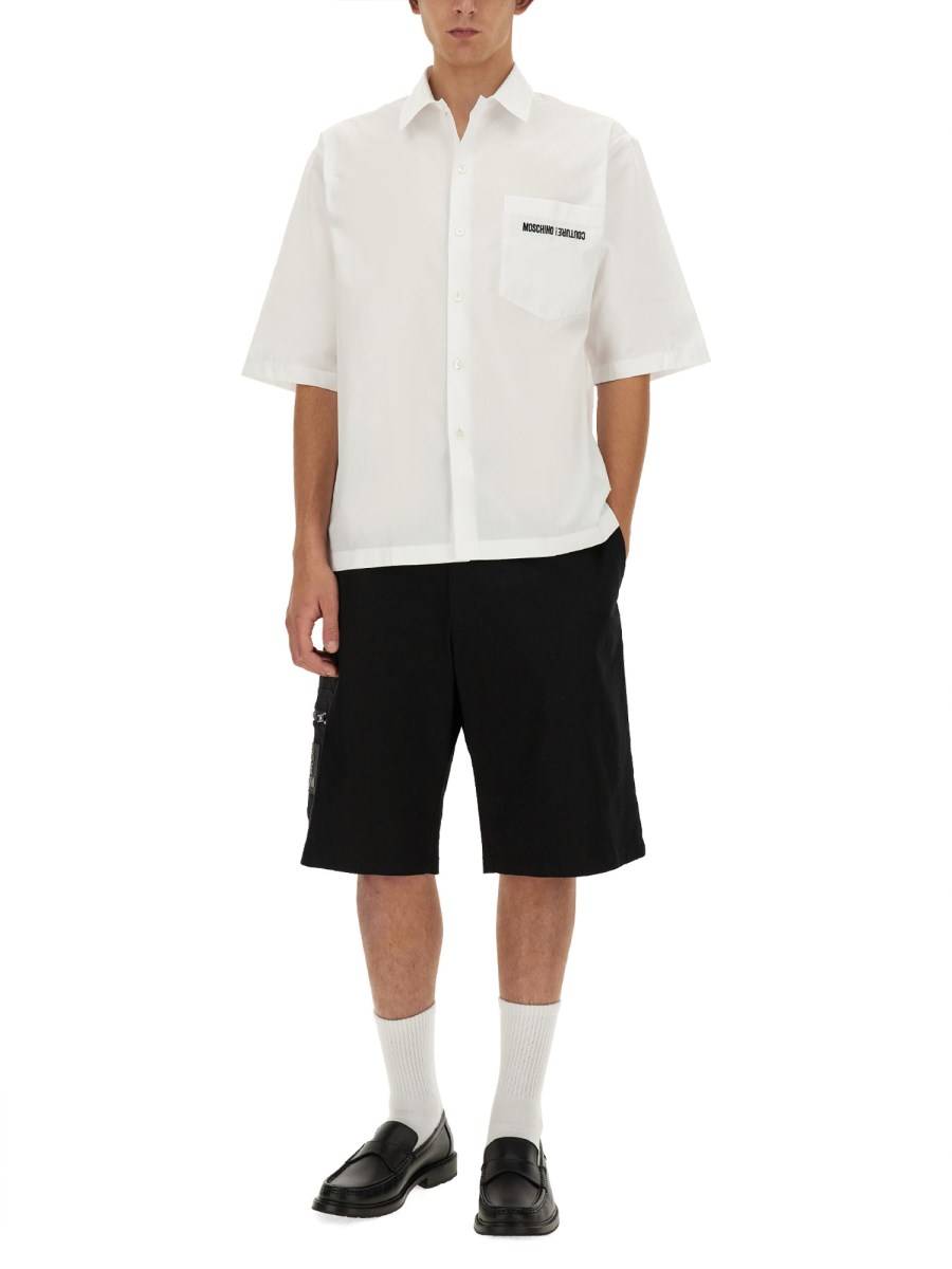 MOSCHINO CAMICIA CON LOGO UPSIDEDOWN