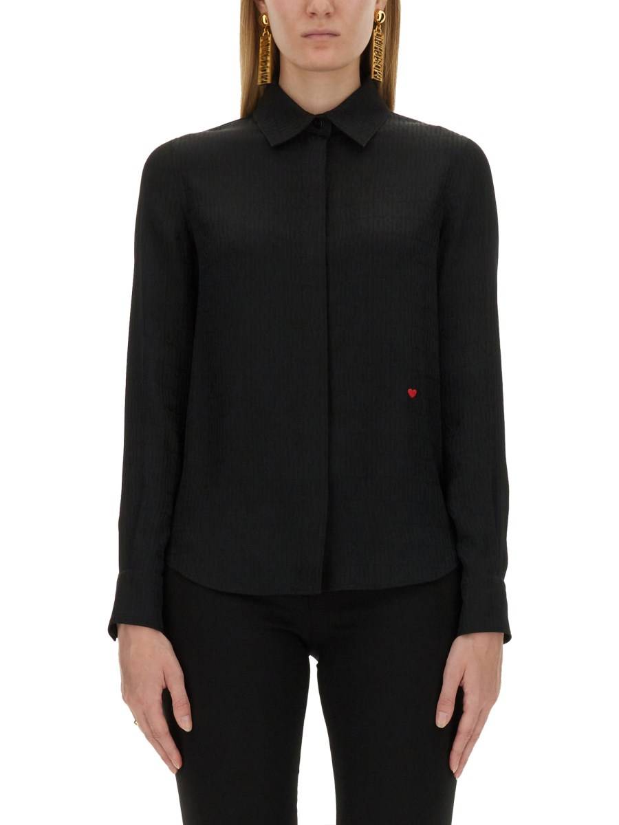 MOSCHINO CAMICIA IN MISTO SETA