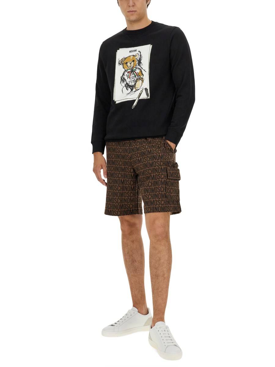 MOSCHINO FELPA "TEDDY" IN COTONE
