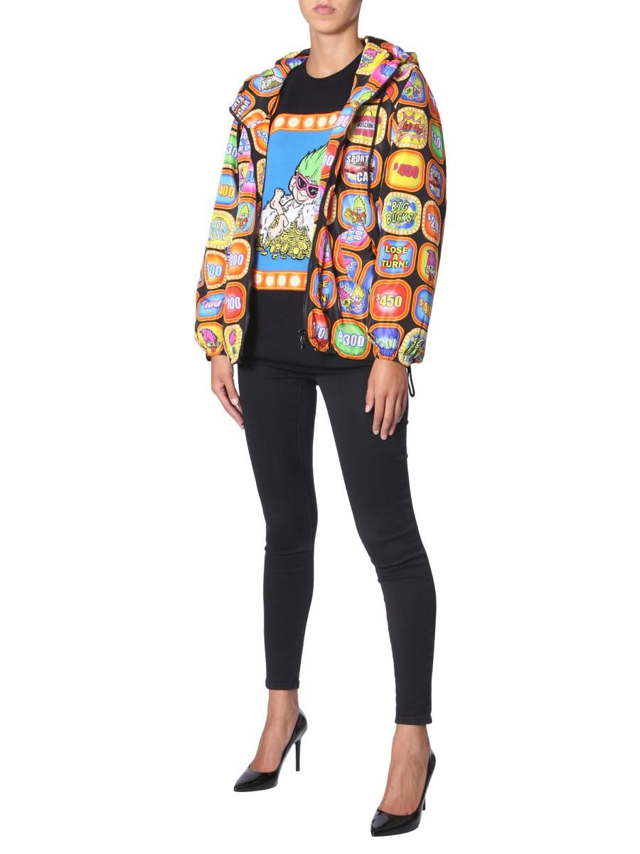 MOSCHINO GIACCA CON CAPPUCCIO "GOOD LUCK TROLLS"