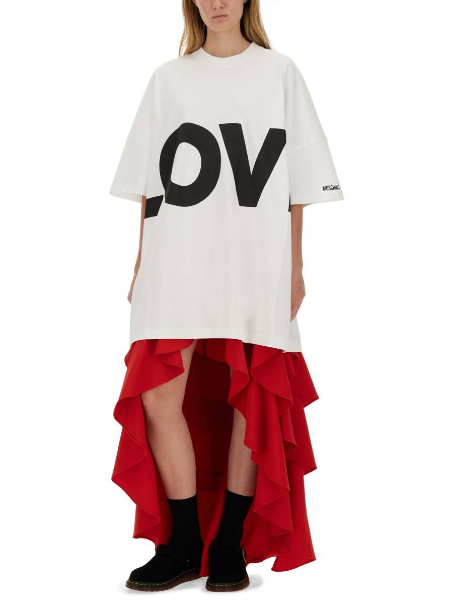 MOSCHINO GONNA IN CRÊPE CON RUCHES
