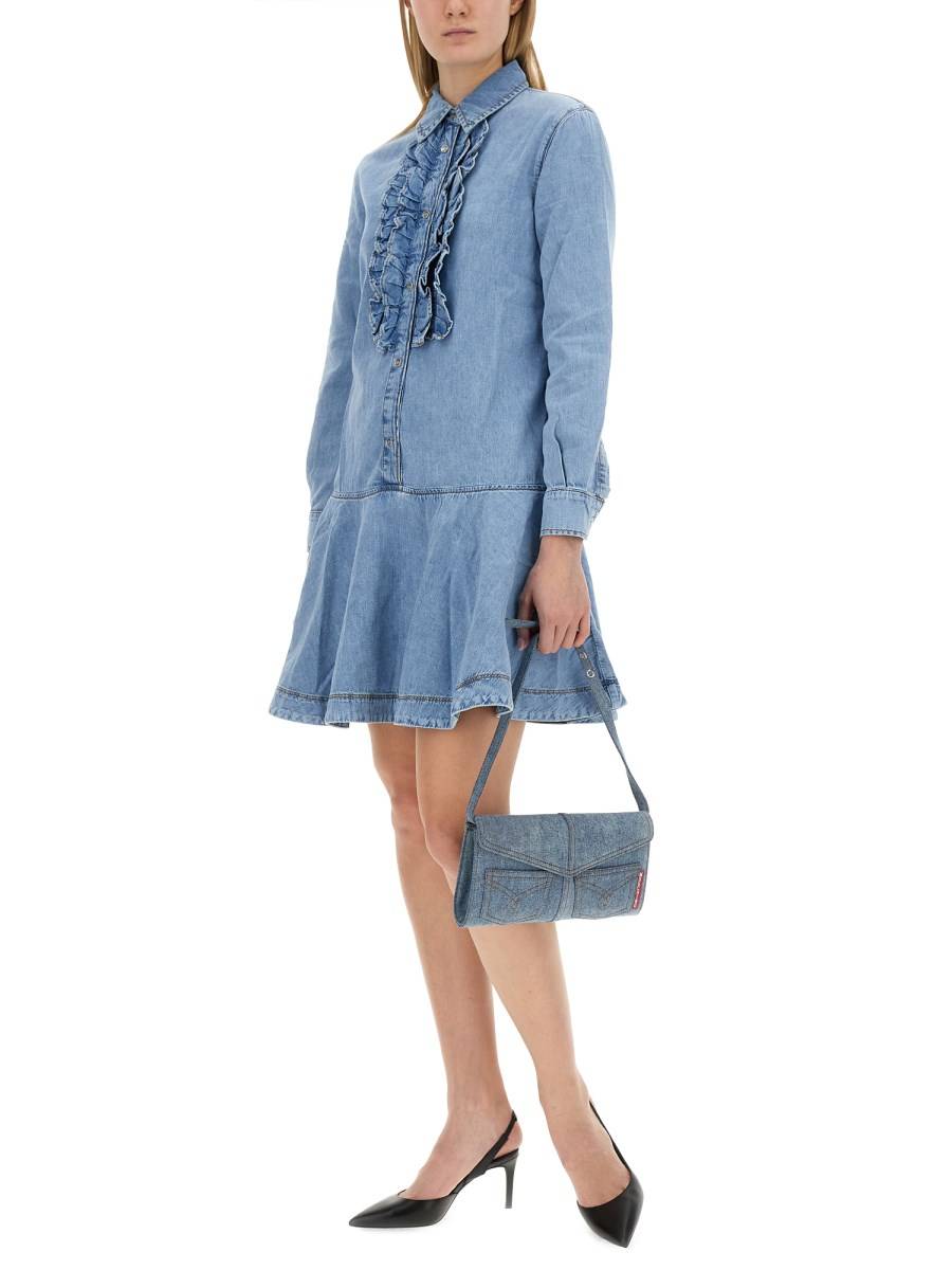 MOSCHINO JEANS ABITO "CHAMBRAY" IN DENIM DI COTONE
