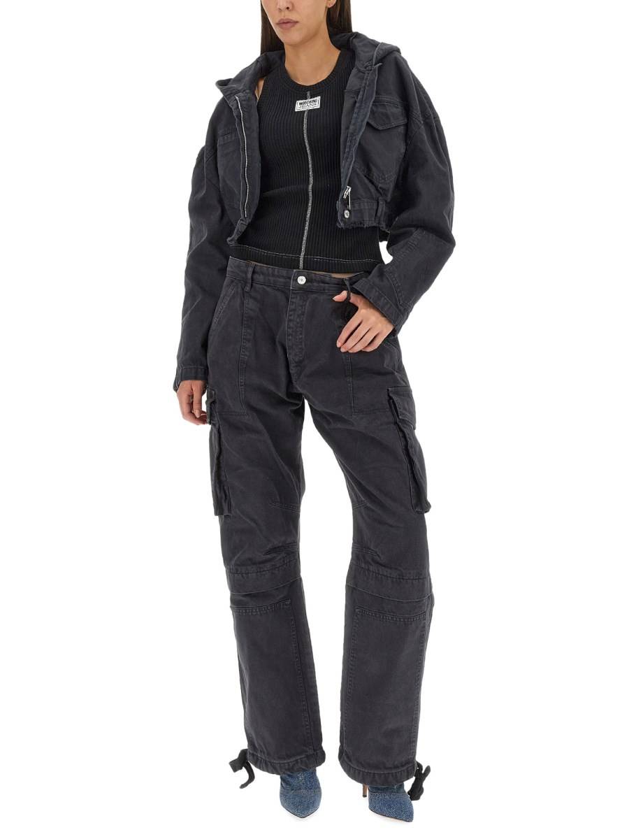 MOSCHINO JEANS GIACCA CROPPED IN DENIM DI COTONE