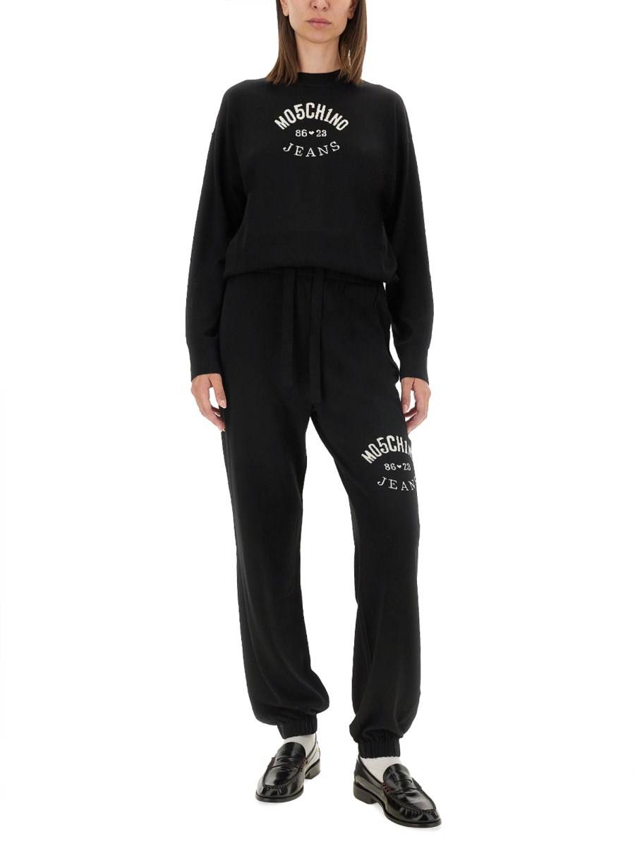 MOSCHINO JEANS MAGLIA IN LANA CON LOGO