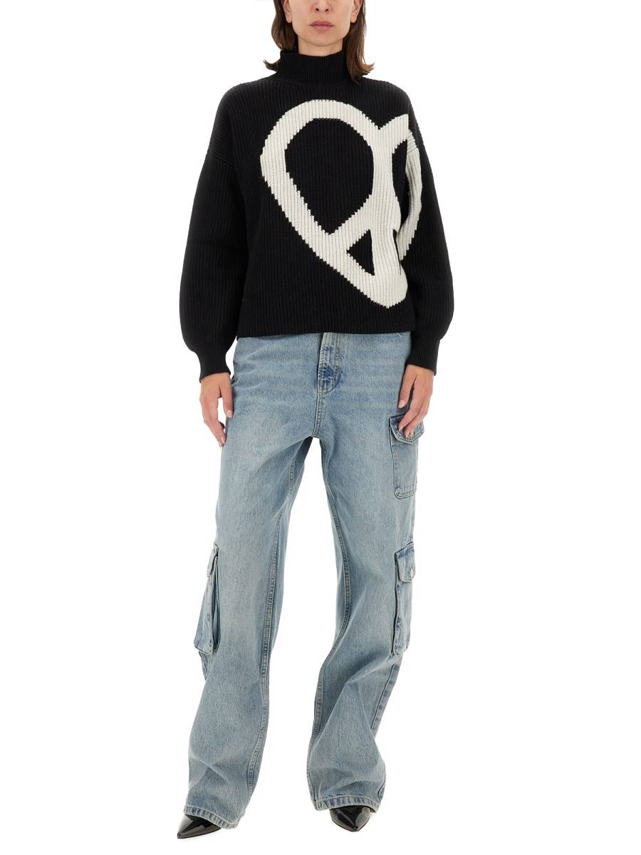 MOSCHINO JEANS PANTALONE CARGO IN DENIM