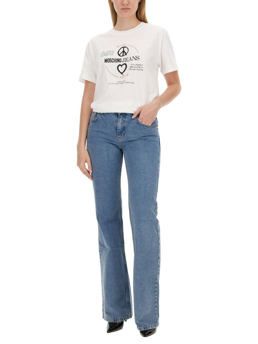 MOSCHINO JEANS T-SHIRT CON STAMPA