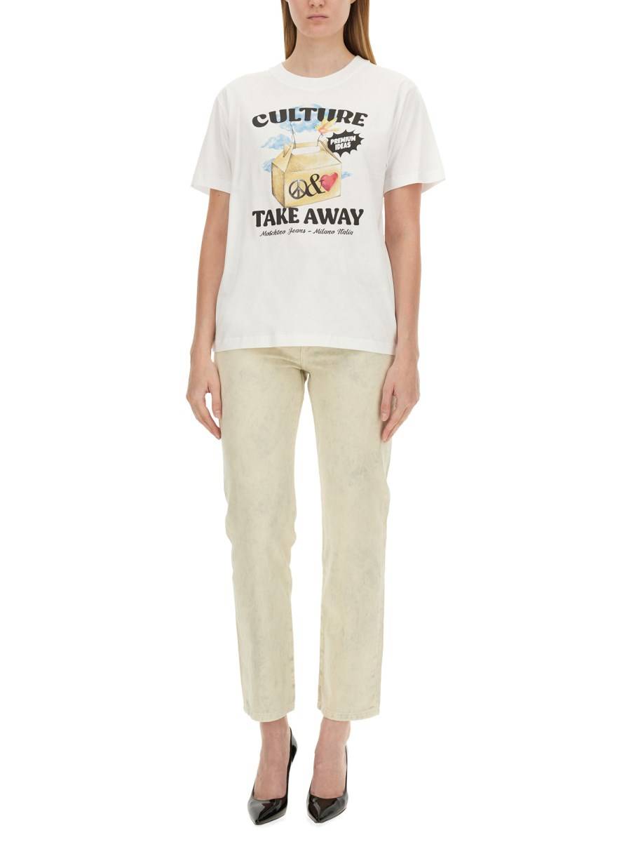 MOSCHINO JEANS T-SHIRT CON STAMPA