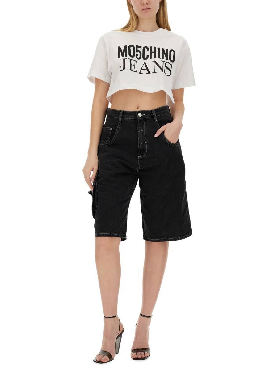 MOSCHINO JEANS T-SHIRT CROPPED