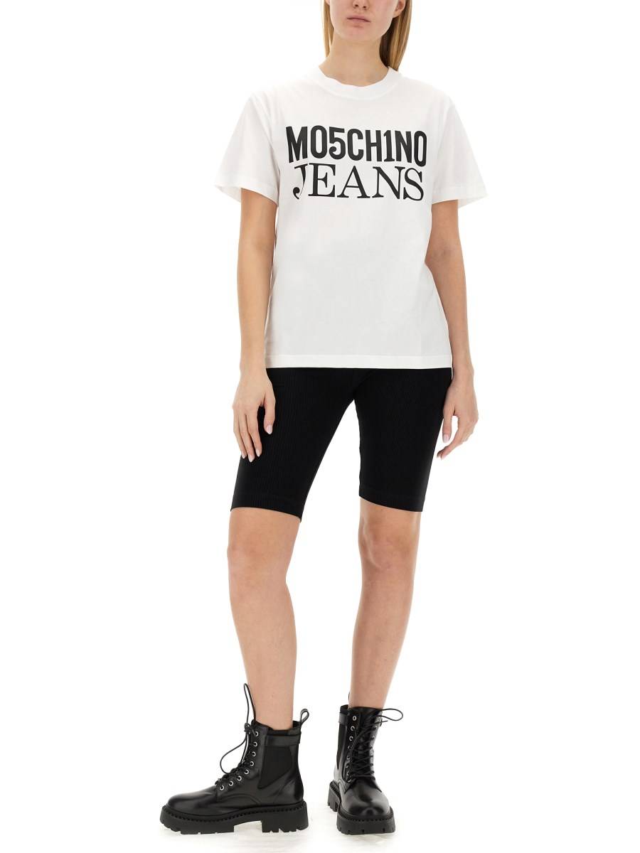 MOSCHINO JEANS T-SHIRT IN COTONE CON LOGO