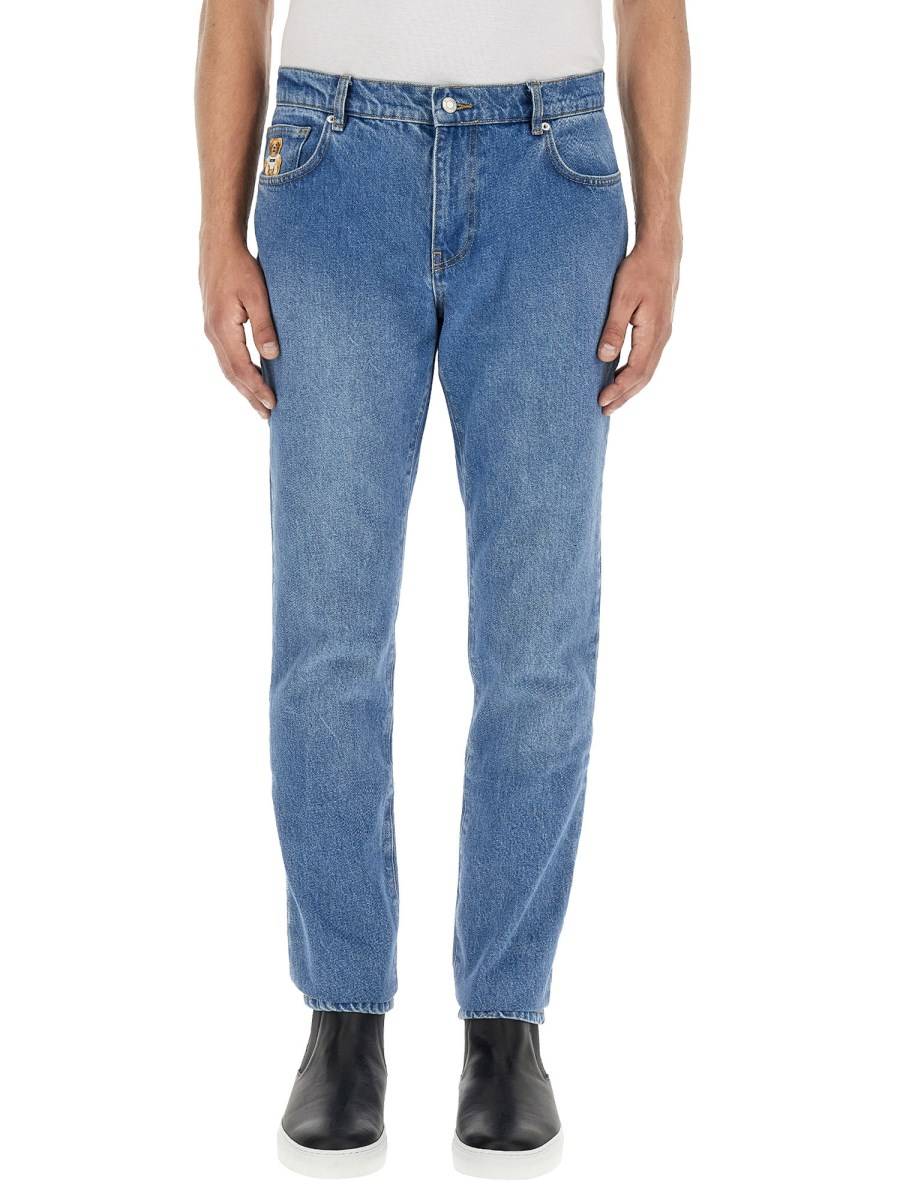 MOSCHINO JEANS TEDDY PATCH IN COTONE