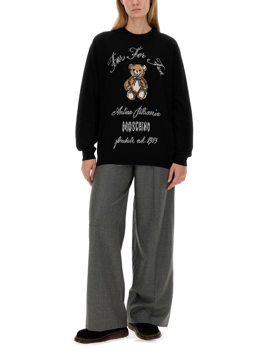 MOSCHINO MAGLIA IN LANA CON LOGO