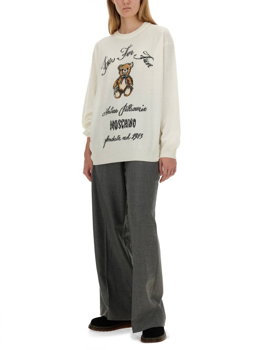 MOSCHINO MAGLIA IN LANA CON LOGO