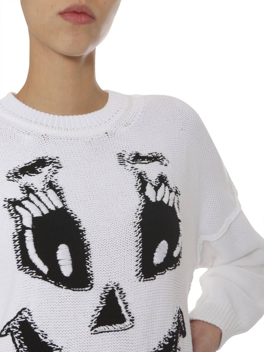MOSCHINO MAGLIA PUMPKIN FACE IN COTONE
