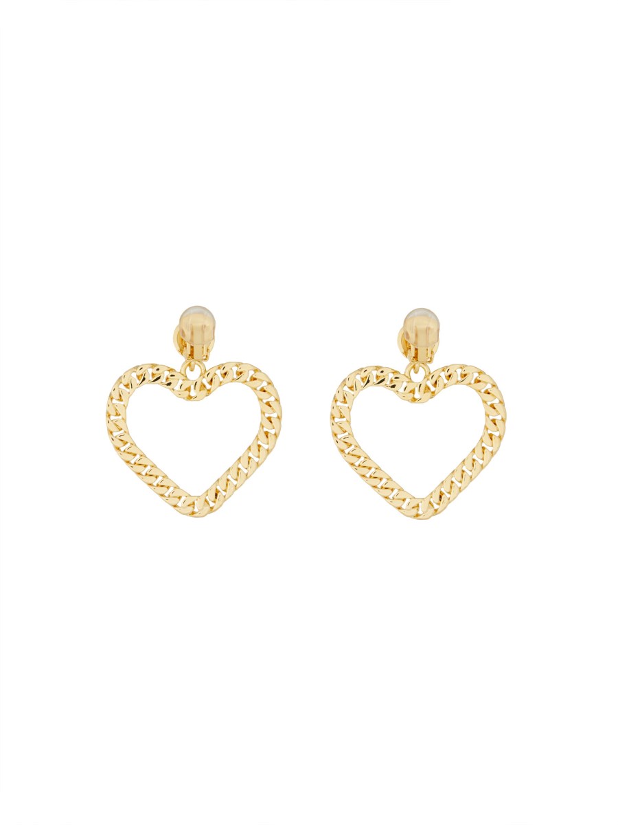 MOSCHINO ORECCHINI CHAIN HEART