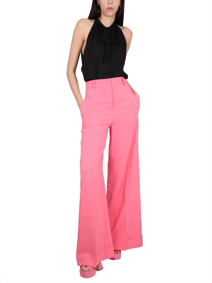 MOSCHINO PANTALONE A VITA ALTA IN CRÊPE DI VISCOSA