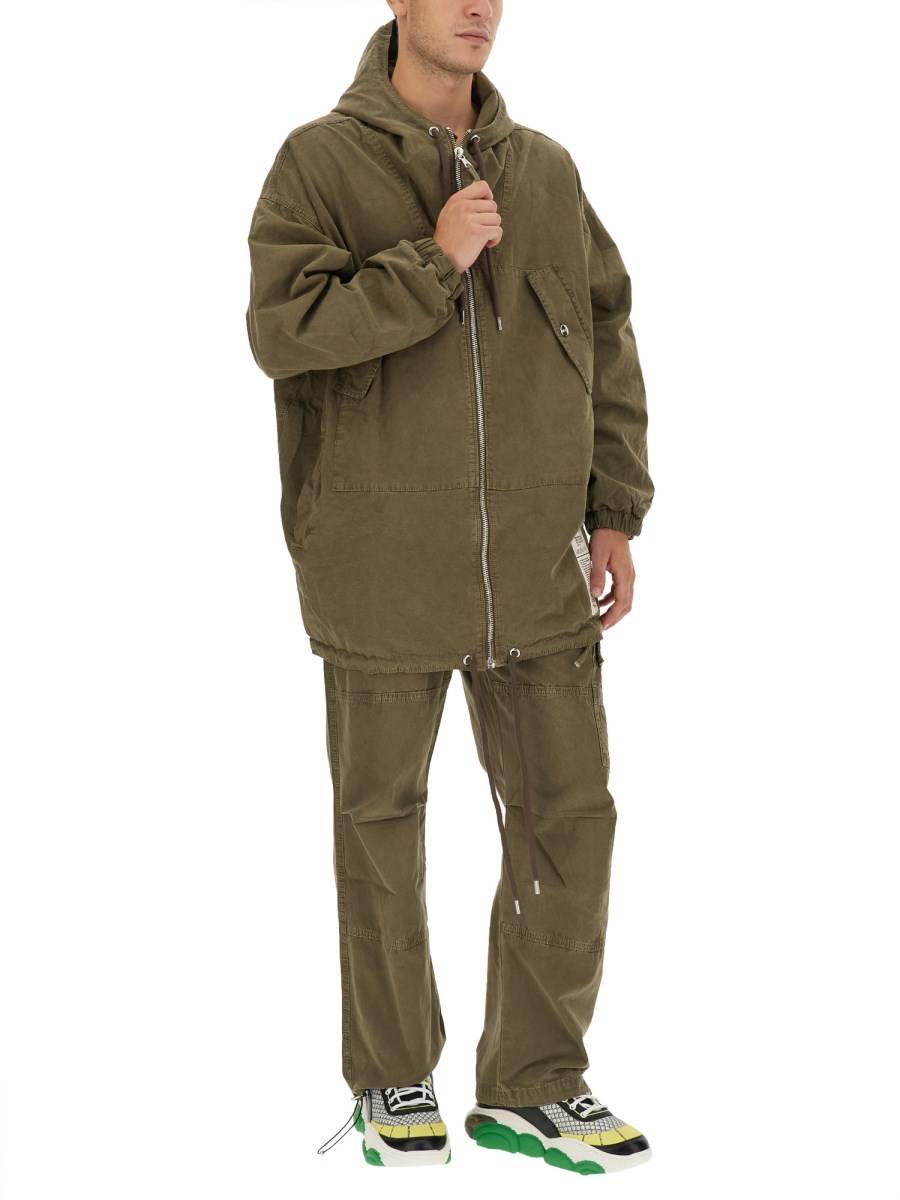 MOSCHINO PARKA MILITARY IN COTONE