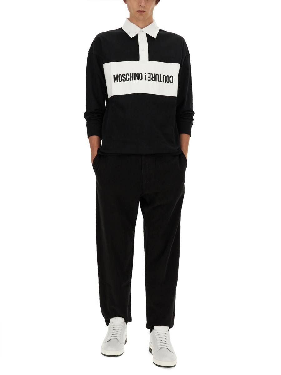 MOSCHINO POLO CON LOGO UPSIDEDOWN