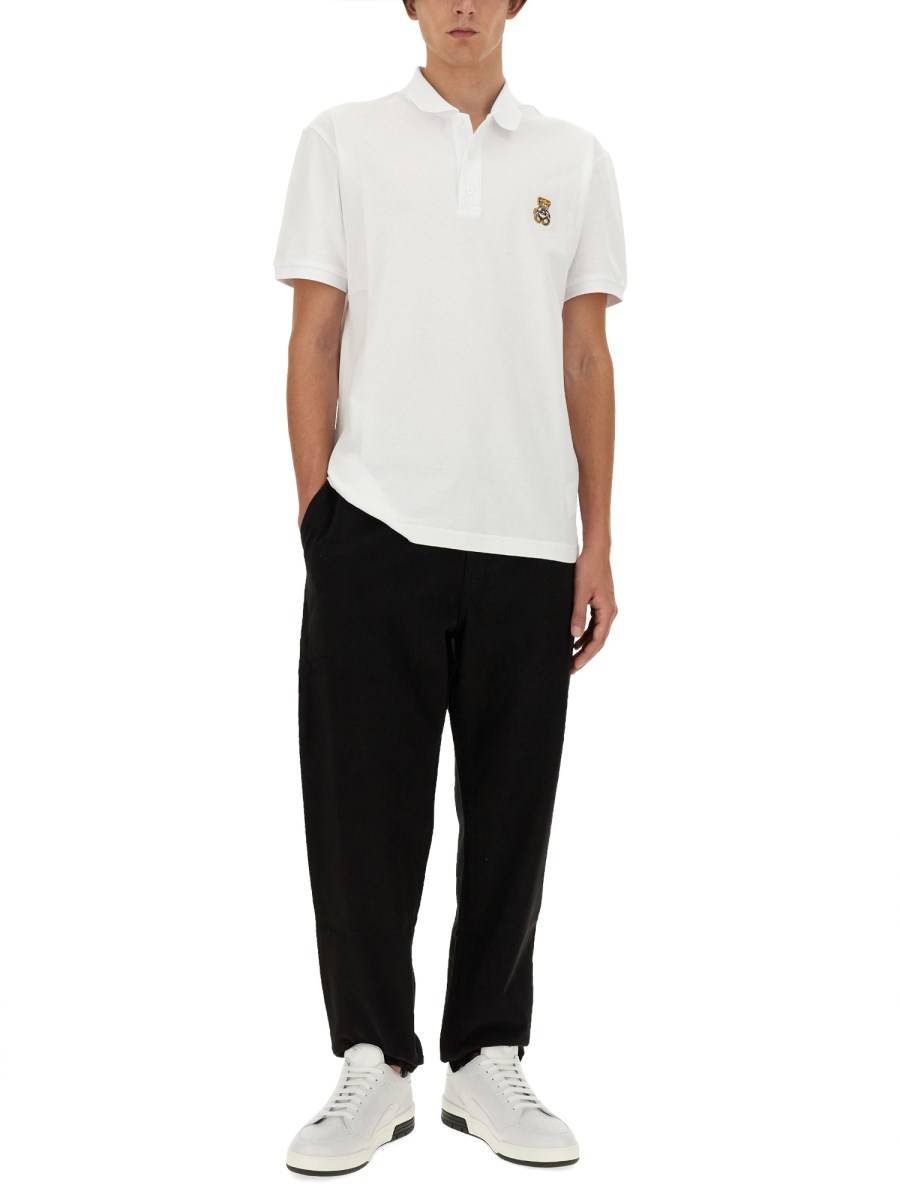 MOSCHINO POLO TEDDY PATCH IN COTONE