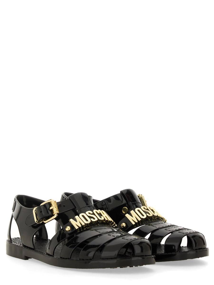 MOSCHINO SANDALO JELLY CON LOGO LETTERING