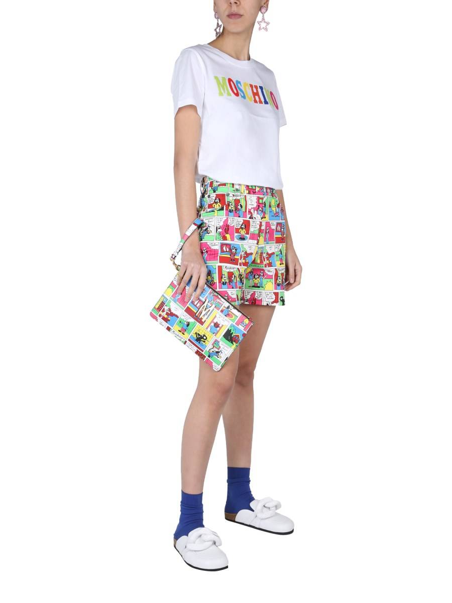 MOSCHINO SHORTS IN COTONE "COMICS"