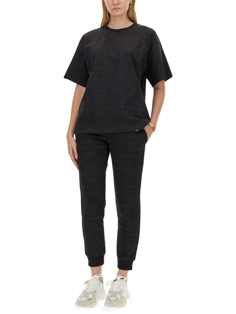MOSCHINO T-SHIRT CON LOGO ALL OVER