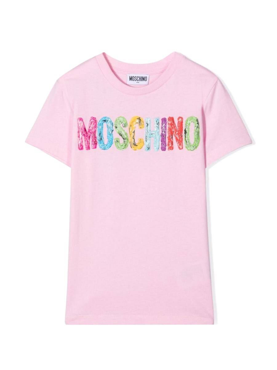 MOSCHINO T-SHIRT CON LOGO MULTICOLOR