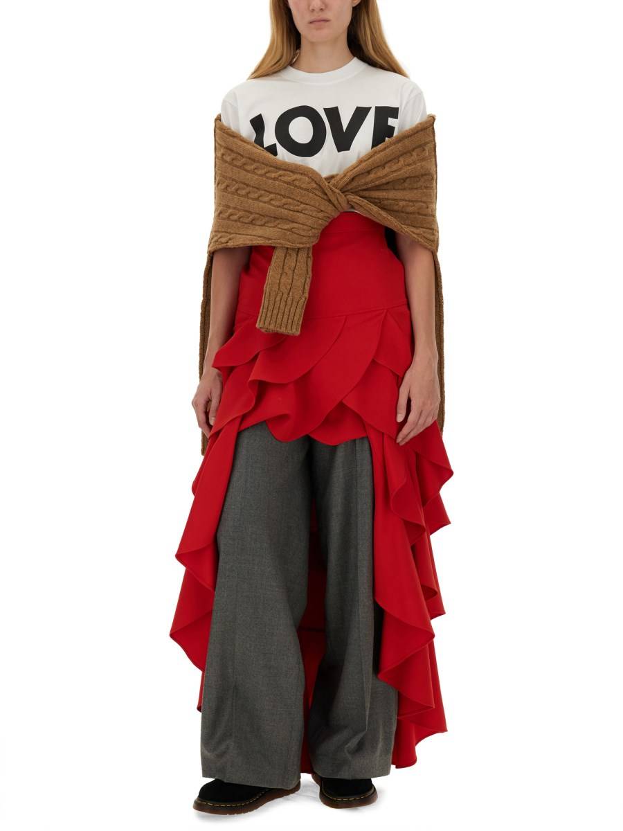 MOSCHINO T-SHIRT IN JERSEY DI COTONE CON LOGO