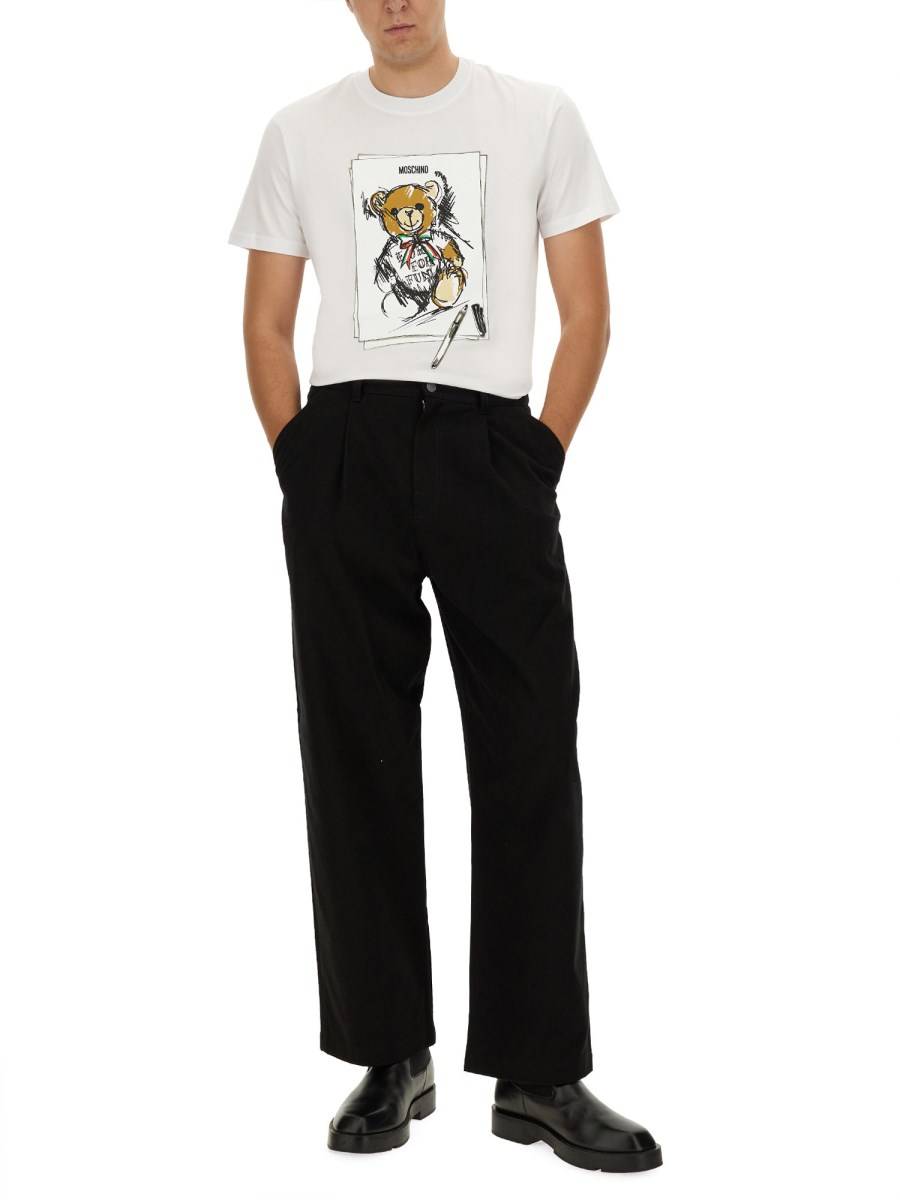 MOSCHINO T-SHIRT IN JERSEY DI COTONE TEDDY BEAR