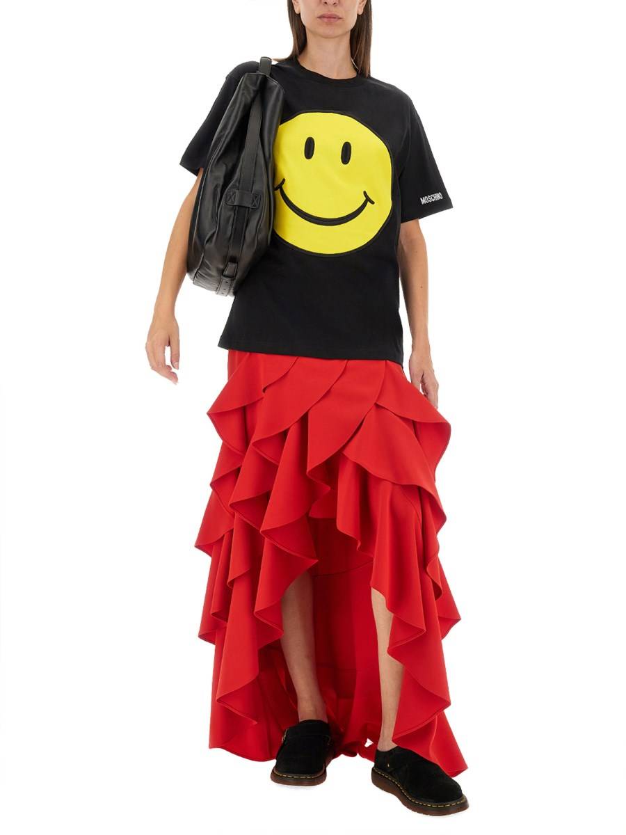 MOSCHINO T-SHIRT IN JERSEY ORGANICO SMILEY®