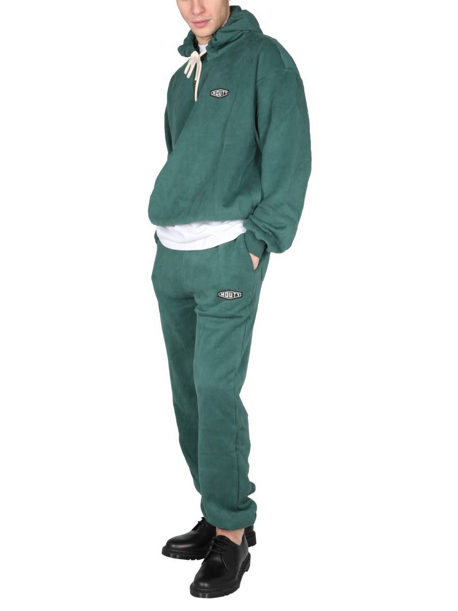 MOUTY FELPA DALLAS IN COTONE CON CAPPUCCIO E LOGO
