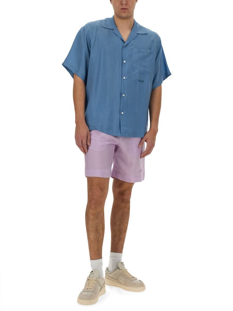 MSGM CAMICIA IN CUPRO