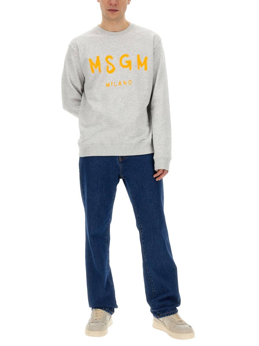 MSGM FELPA IN COTONE CON LOGO