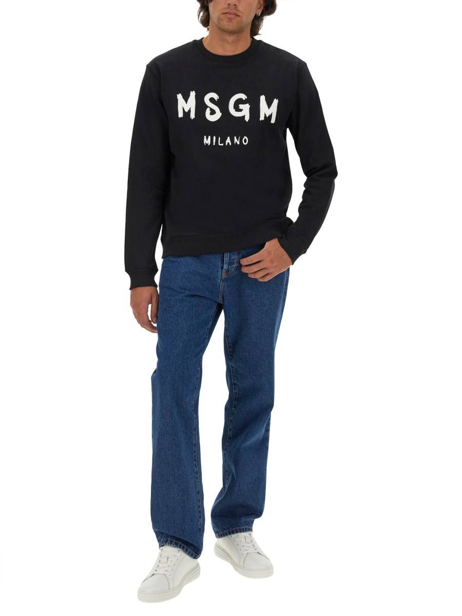 MSGM FELPA IN COTONE CON LOGO