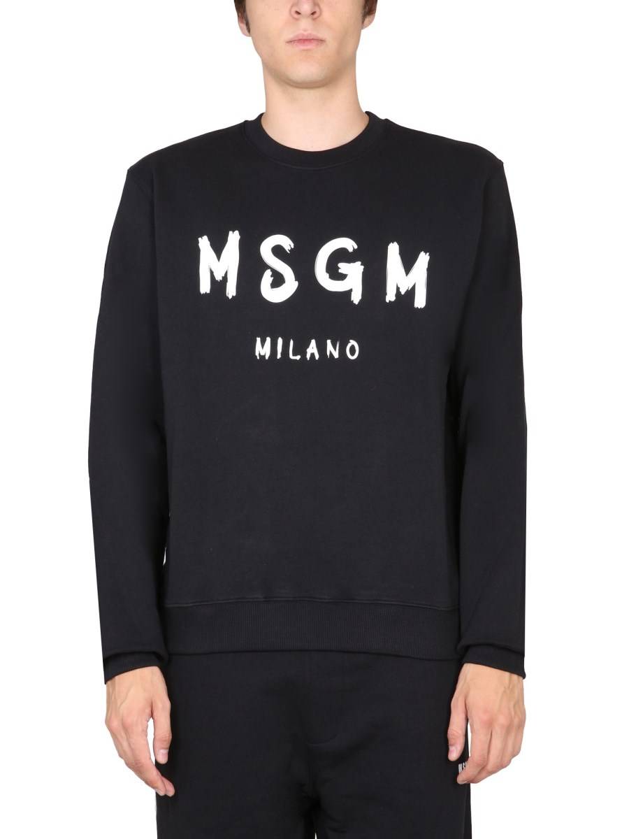 MSGM FELPA IN COTONE CON LOGO