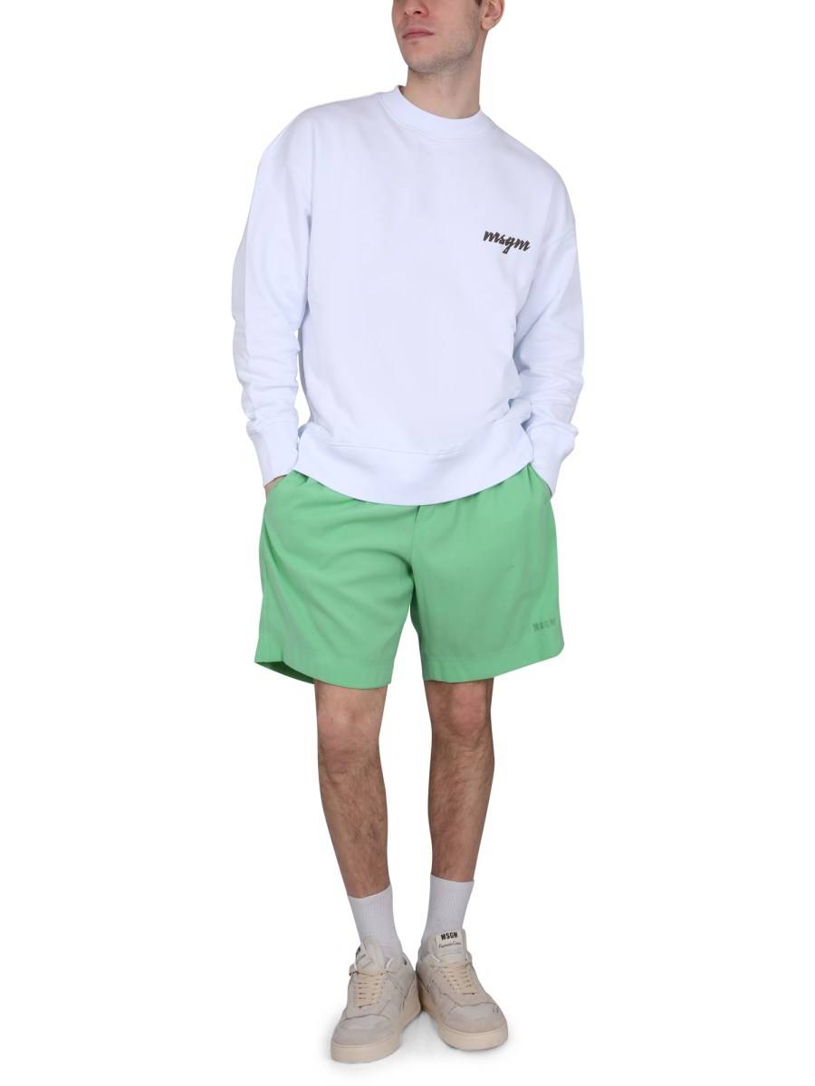 MSGM FELPA IN COTONE CON LOGO